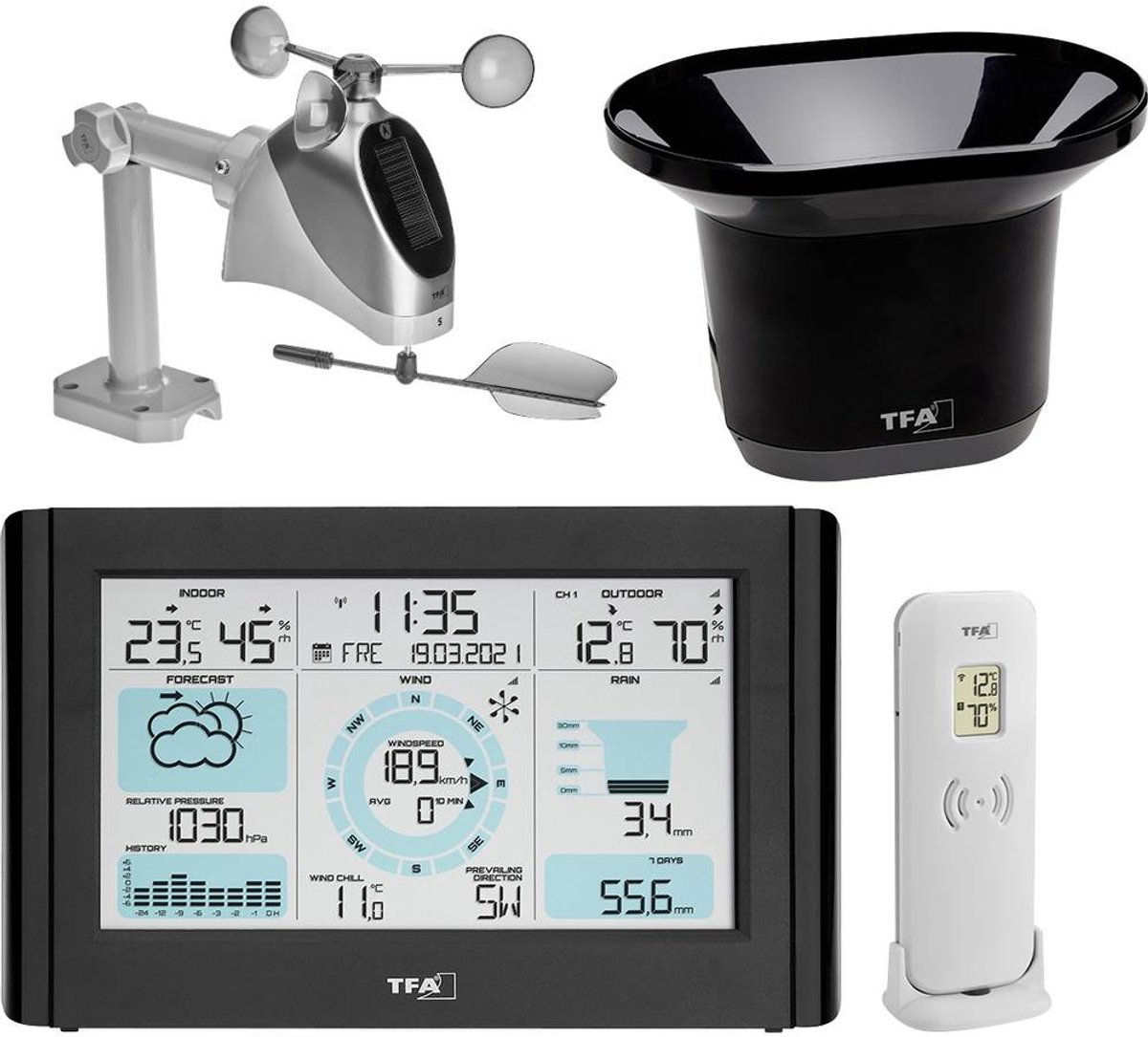 TFA Dostmann WEATHER PRO 35.1161.01 Trådlös digital väderstation Prognos för 12-24 timmar