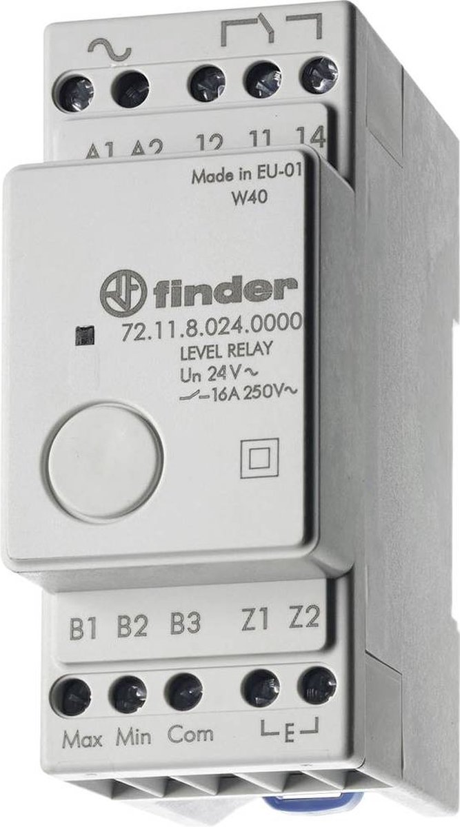 Finder 72.11.9.024.0000 72.11.9.024.0000 Nivårelä Antal reläutgångar: 1