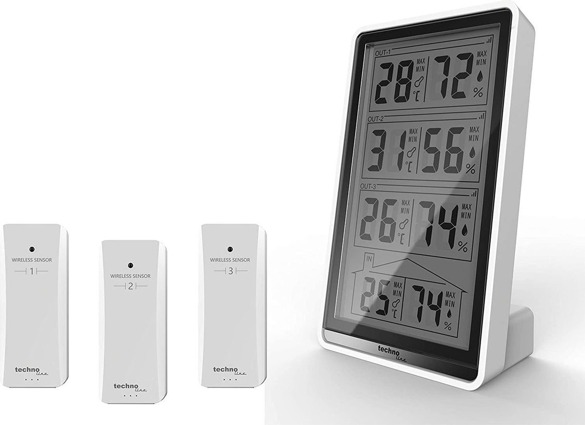 Techno Line Temperaturstation WS 7060 Trådlös termo-/hygrometer