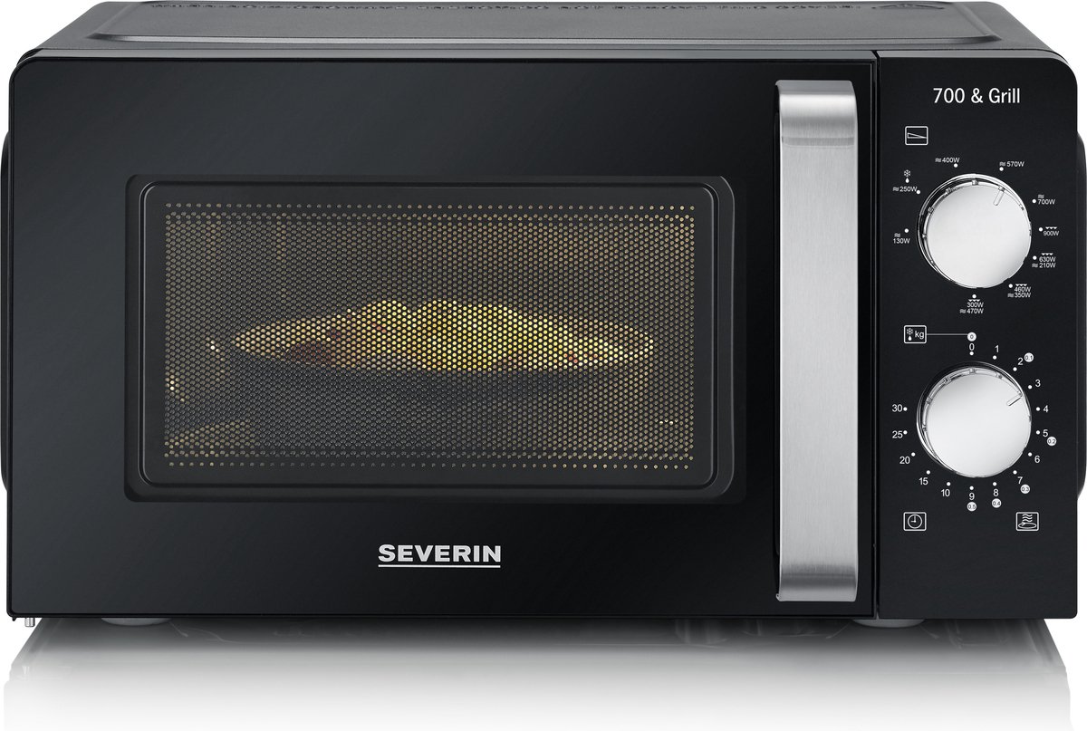 Severin 7781 Mikrovågsugn Svart 700 W Timerfunktion, Grillfunktion