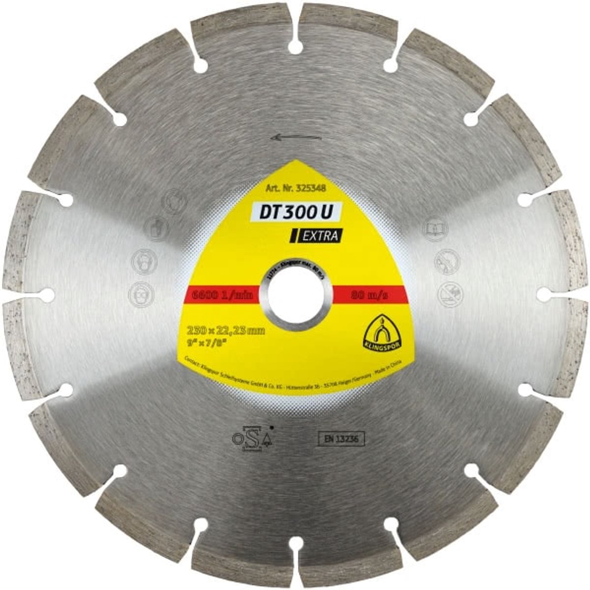 Klingspor 325346 DT 300 U Extra Diamantkapskiva Diameter 125 mm 1 st