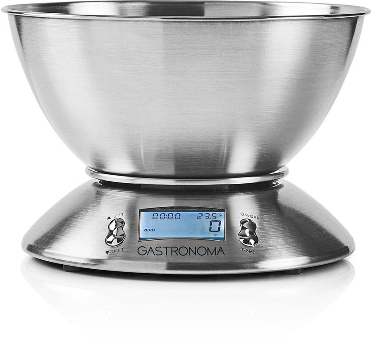 Gastronoma 18310021 Digital köksvåg digital digital, med måttskål Vägningsområde=5 kg Silver 215 x 215 x 314