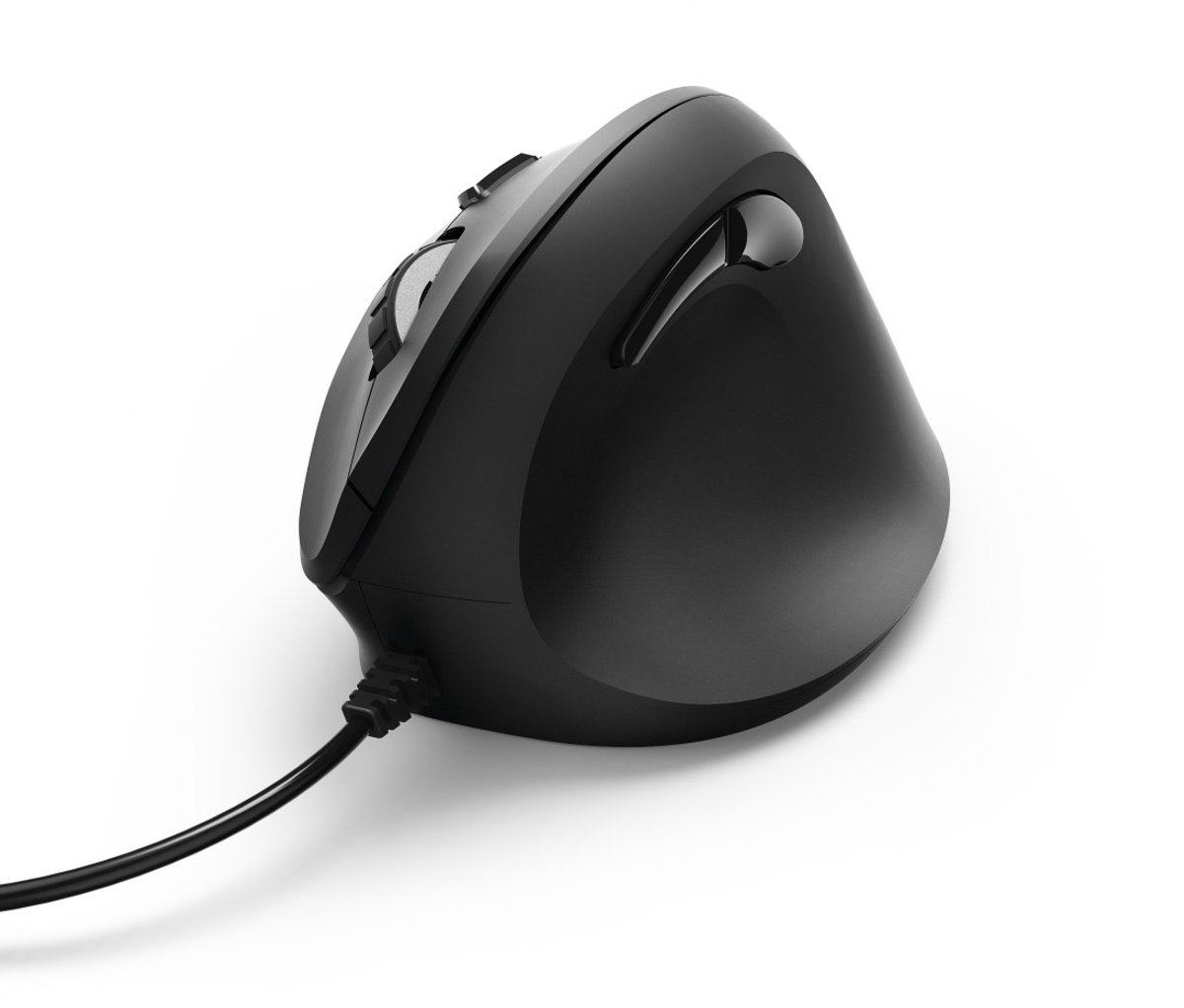 Hama Ergonomisk mus USB Optisk Svart 6 Knappar 1000 dpi, 1400 dpi, 1800 dpi Ergonomisk