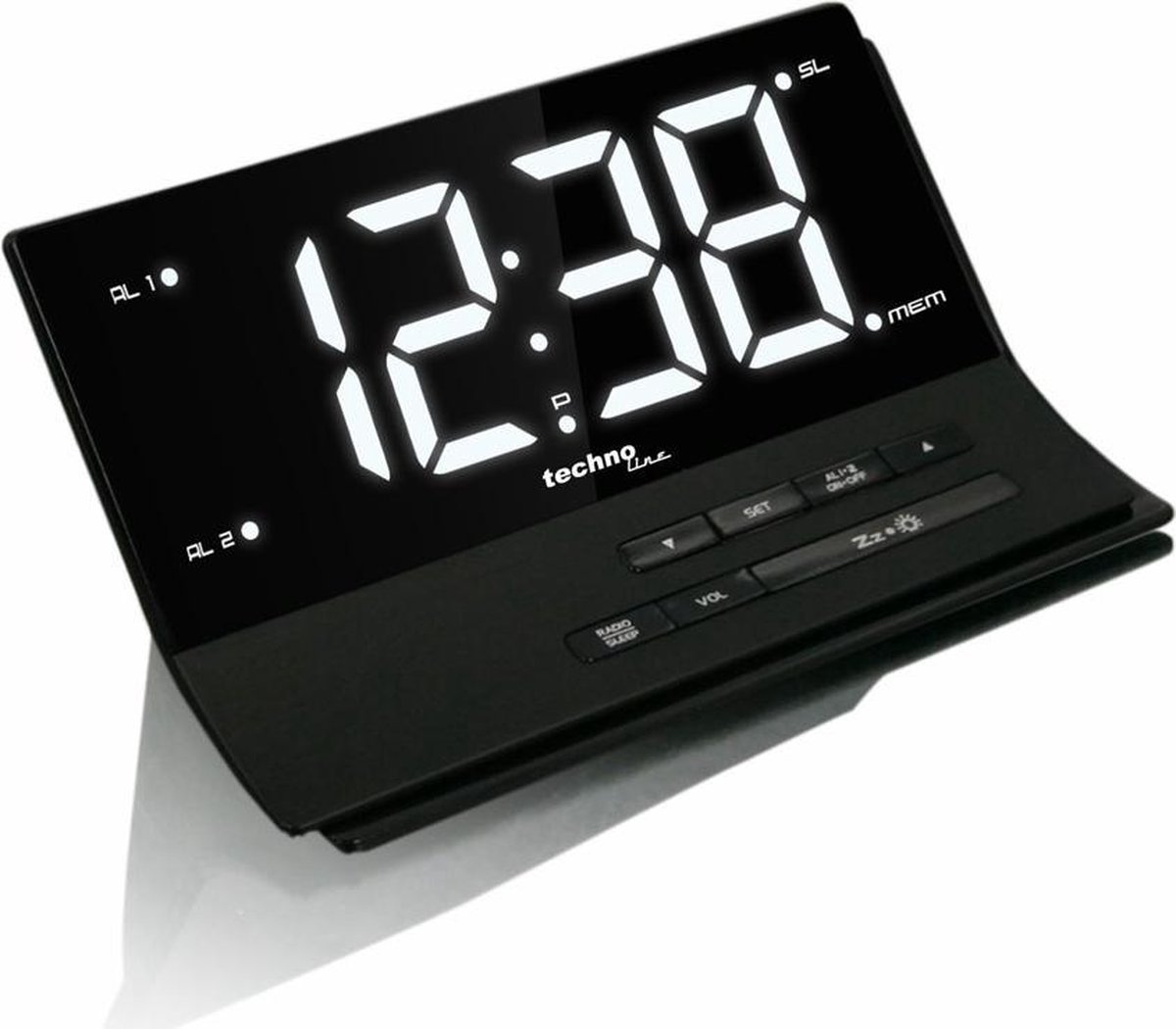 Techno Line WT 482 DCF Väckarklocka Svart Larmtider 2 2 timertid