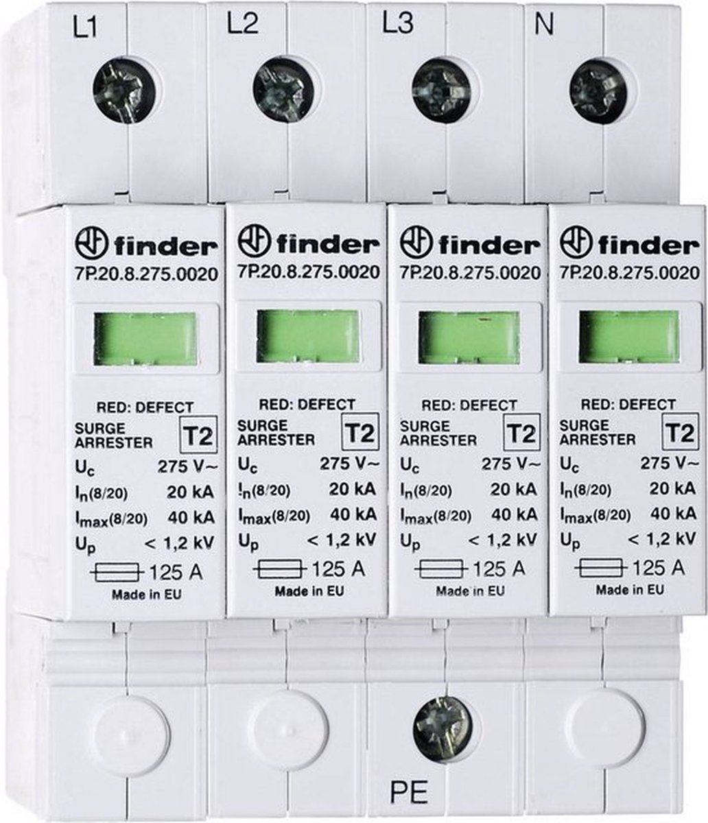 Finder 7P.25.8.275.0020 7P.25.8.275.0020 Spänningsavledare 20 kA 1 st
