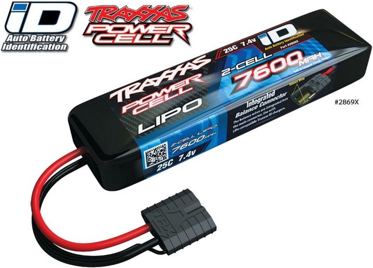 Traxxas RC Batteripack (LiPo) 7.4 V 7600 mAh Antal celler: 2 25 C Softcase Traxxas iD