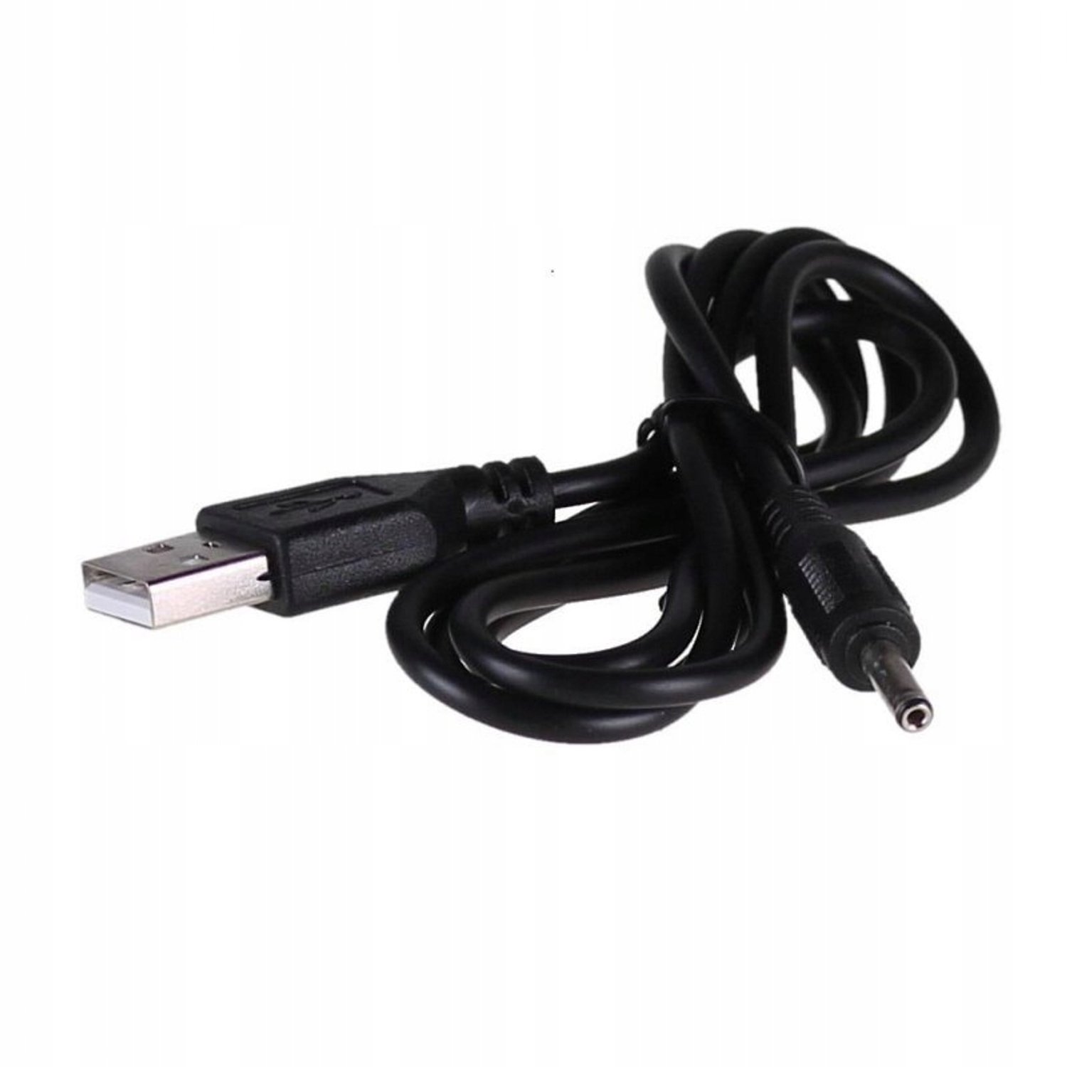 Akyga USB-laddningskabel DC-kontakt 3,5 mm 0.80 m Svart PVC-mantel, med USB AK-DC-03