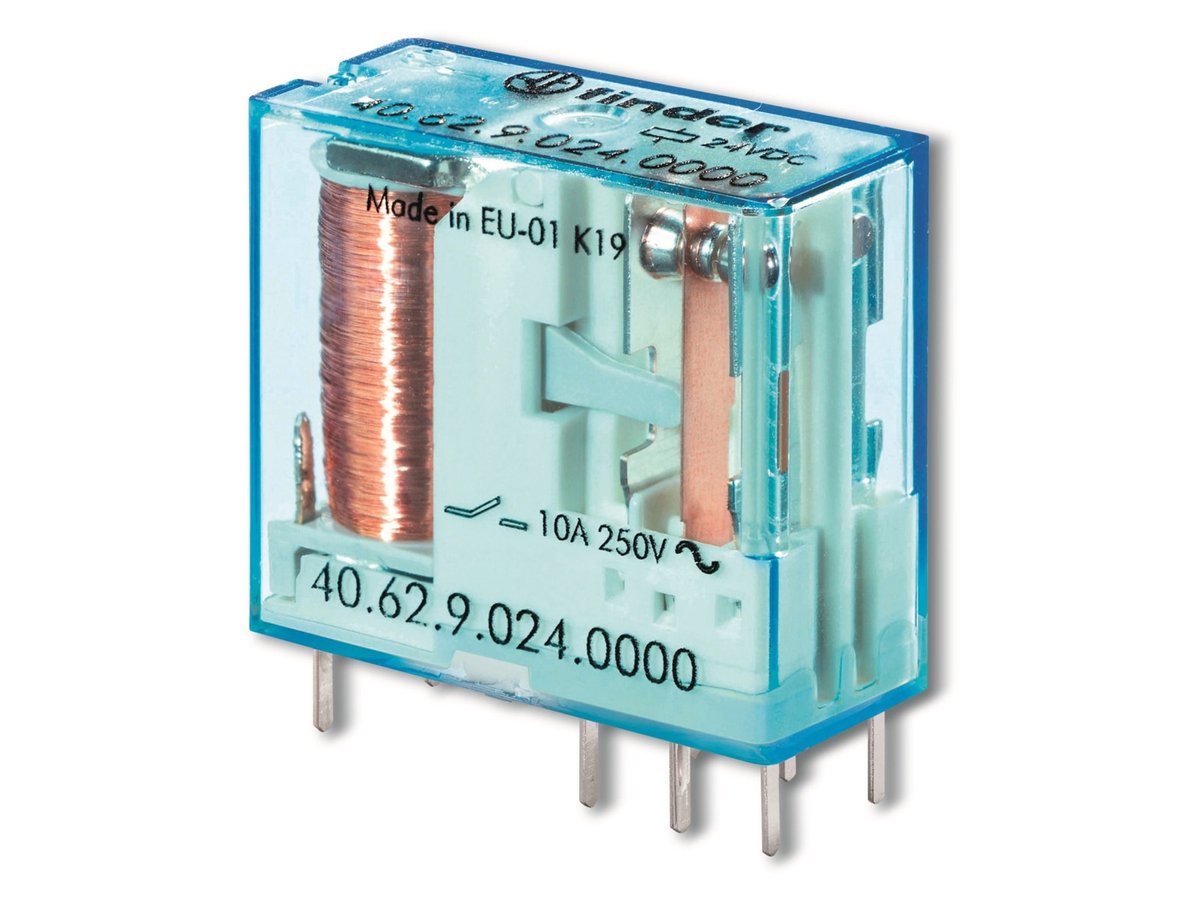 Finder 40.62.9.024.4000 Kretskort-relä 24 V/DC 10 A 2 switch 1 st