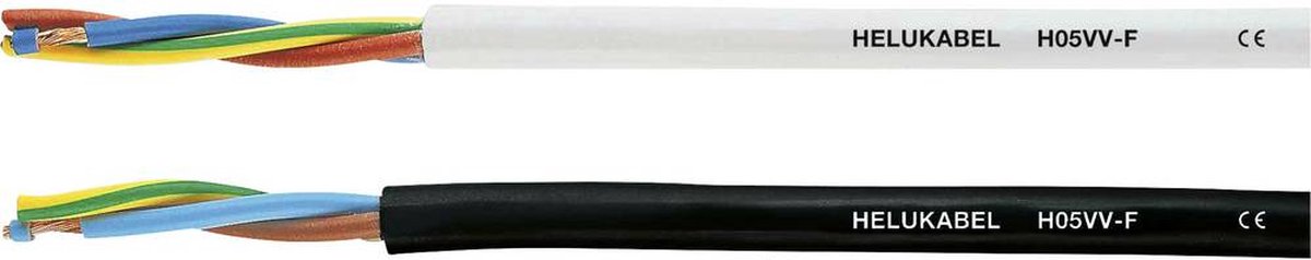 HELU H05VV-F Slangledning 3 G 0.75 mm² Svart 29452 100 m