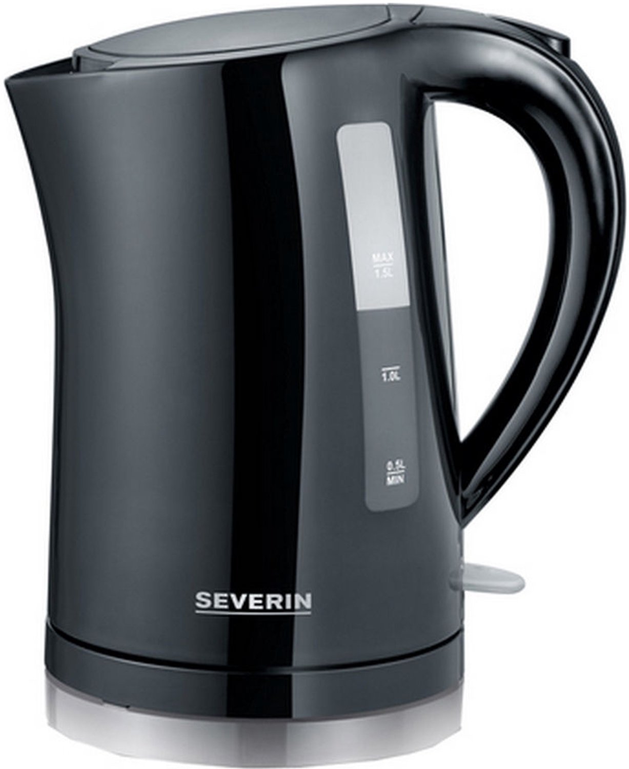 Severin 3498 Vattenkokare sladdlös Svart Kapacitet: 1.5 l