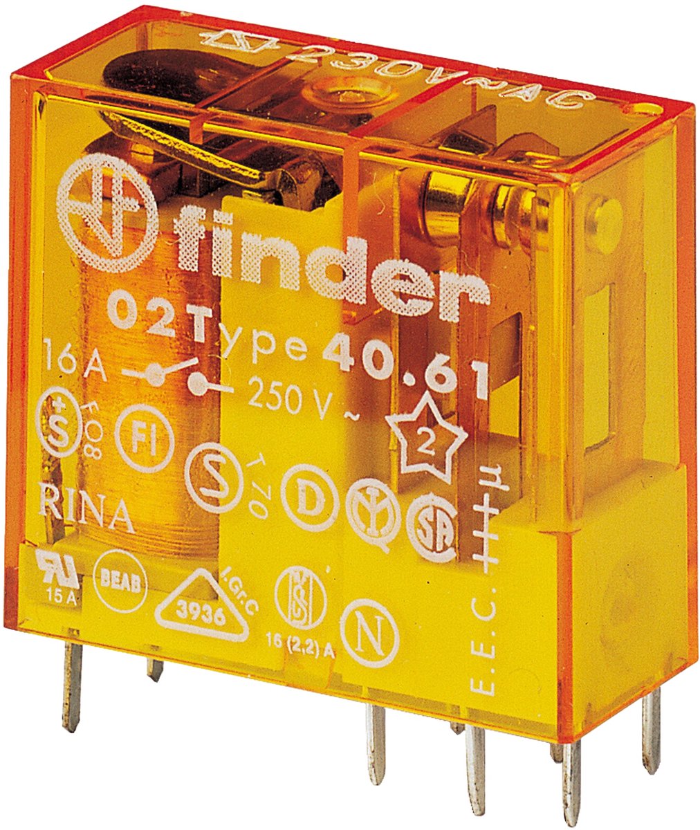 Finder 40.61.8.230.1000 Kretskort-relä 230 V/AC 16 A 1 switch 1 st
