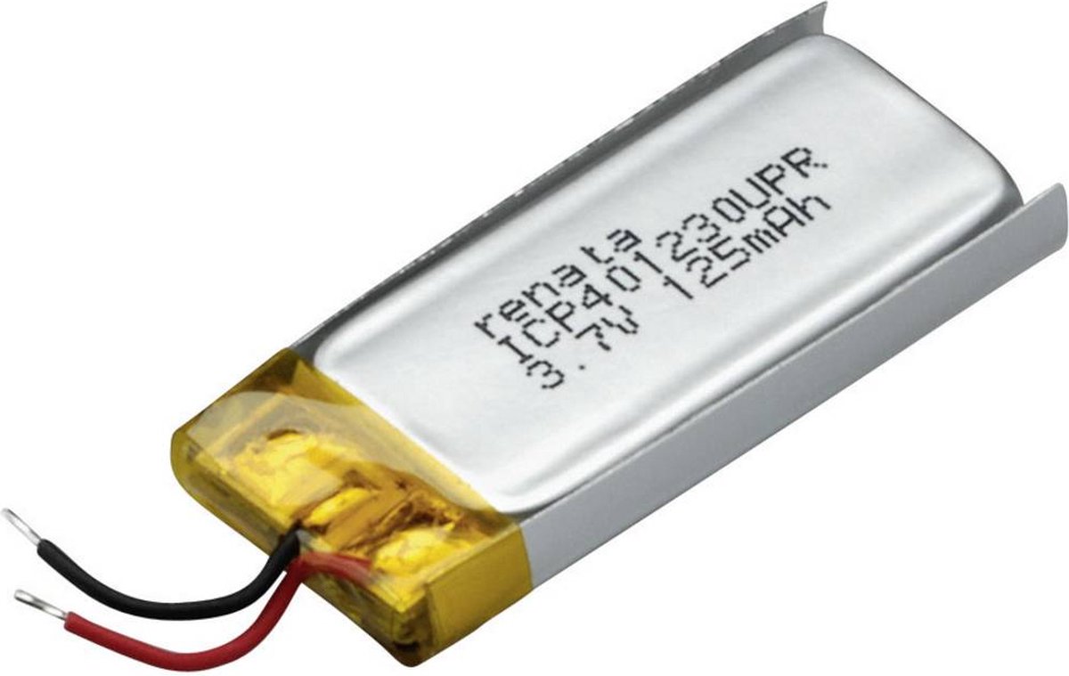 Specialbatteri laddbart Prismatic Kabel LiPo Renata 3.7 V 130 mAh 1 st