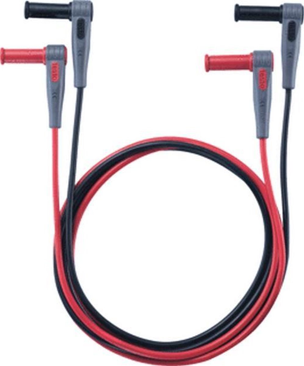 testo 0590 0014 Säkerhets-mätledning-Set 4 mm stiftdon 4 mm stiftdon 1.00 m Svart, Röd 1 st