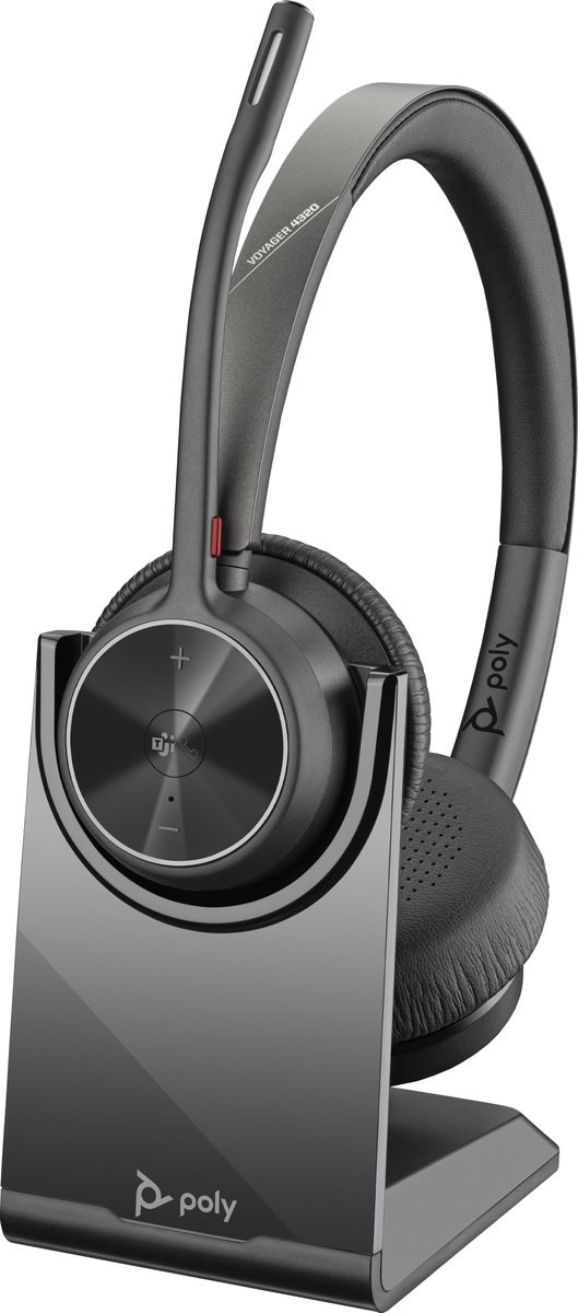HP Poly Voyager 4320 USB-A Headset +BT700 Dongle On-ear headset Bluetooth Stereo Svart Volymkontroll, Mikrofonljudavstängning Datorer