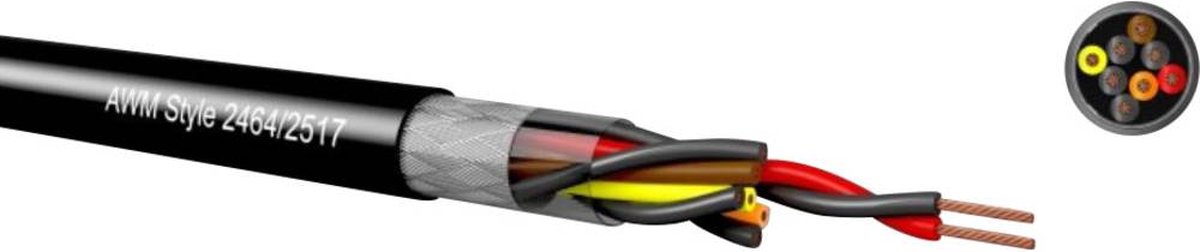 Kabeltronik UL-2-LiYCY Styrledning 16 x 0.09 mm² Svart 097162809 Metervara