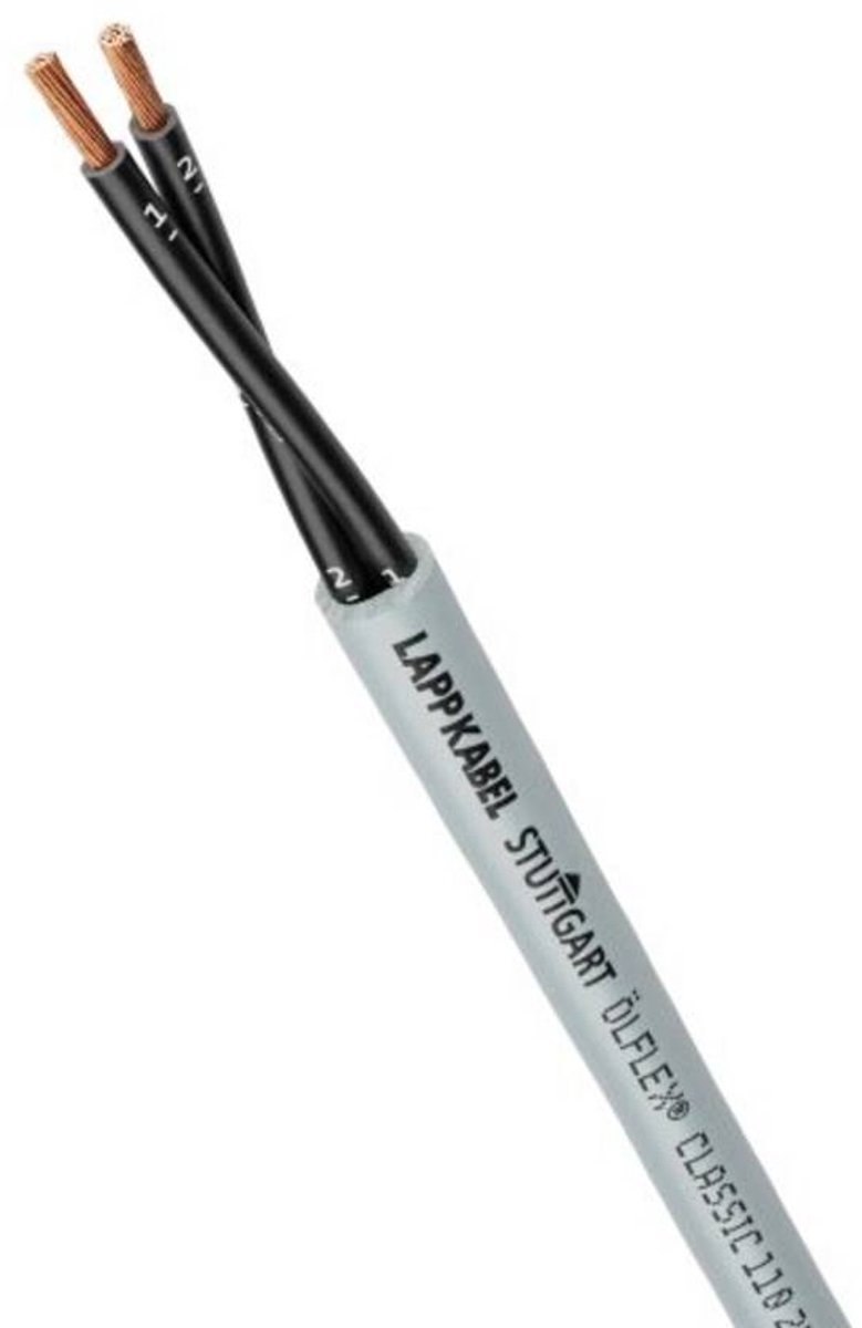 LAPP ÖLFLEX® CLASSIC 110 Styrledning 2 x 1.5 mm² Grå 1119902/100 100 m