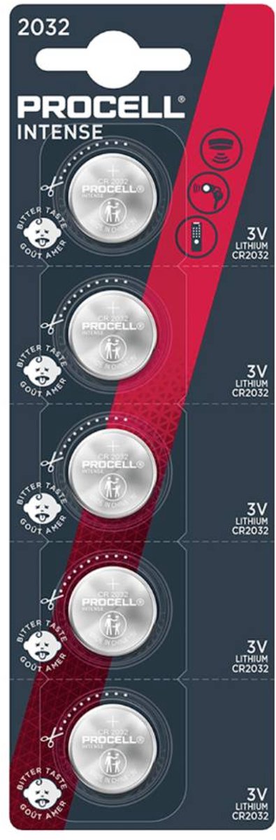 PROCELL Knappcell CR 2032 3 V 5 st Litium Procell Intense