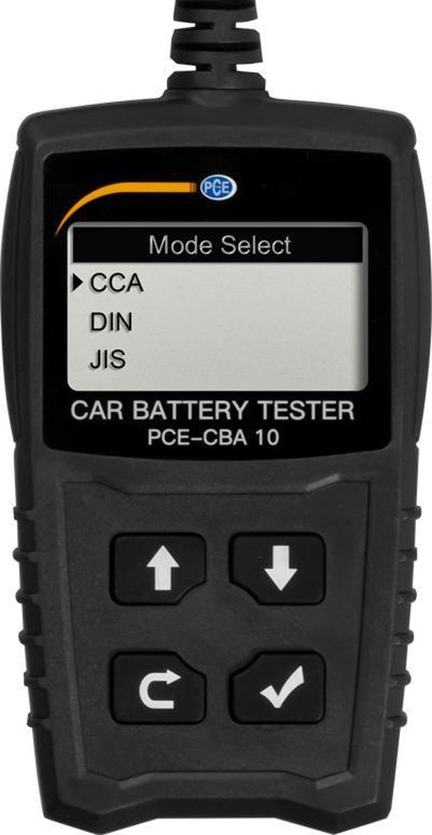 PCE Instruments PCE-CBA 10 Bil-batteritestare Batteritest 124 mm x 73 mm x 22 mm