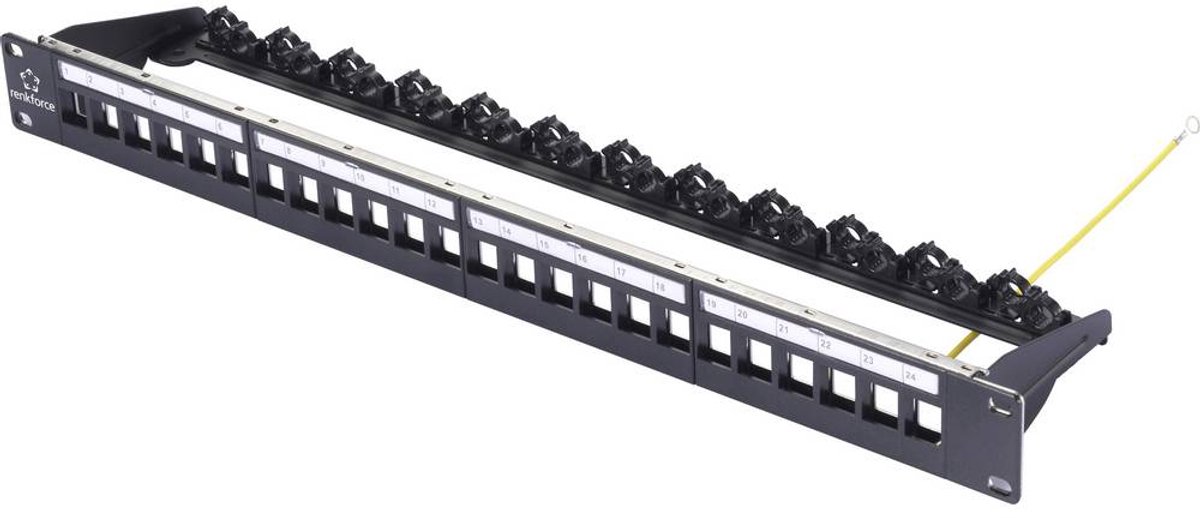 Renkforce 26 + 2 Port 483 mm (19) 1 U Svart Obestyckad