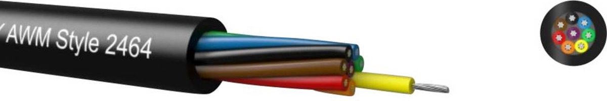 Kabeltronik UL-LiYY Styrledning 6 x 0.09 mm² Svart 095062809 Metervara