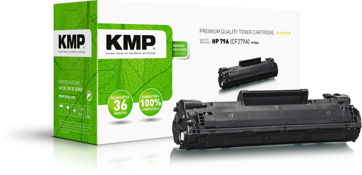 KMP Toner Ersätter HP 79A, CF279A Kompatibel Svart 1000 sidor H-T244 2542,0000