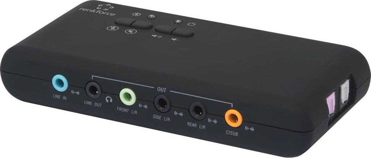 Renkforce RF-4355800 7.1 Externt ljudkort Digital utgång, extern volymkontroll