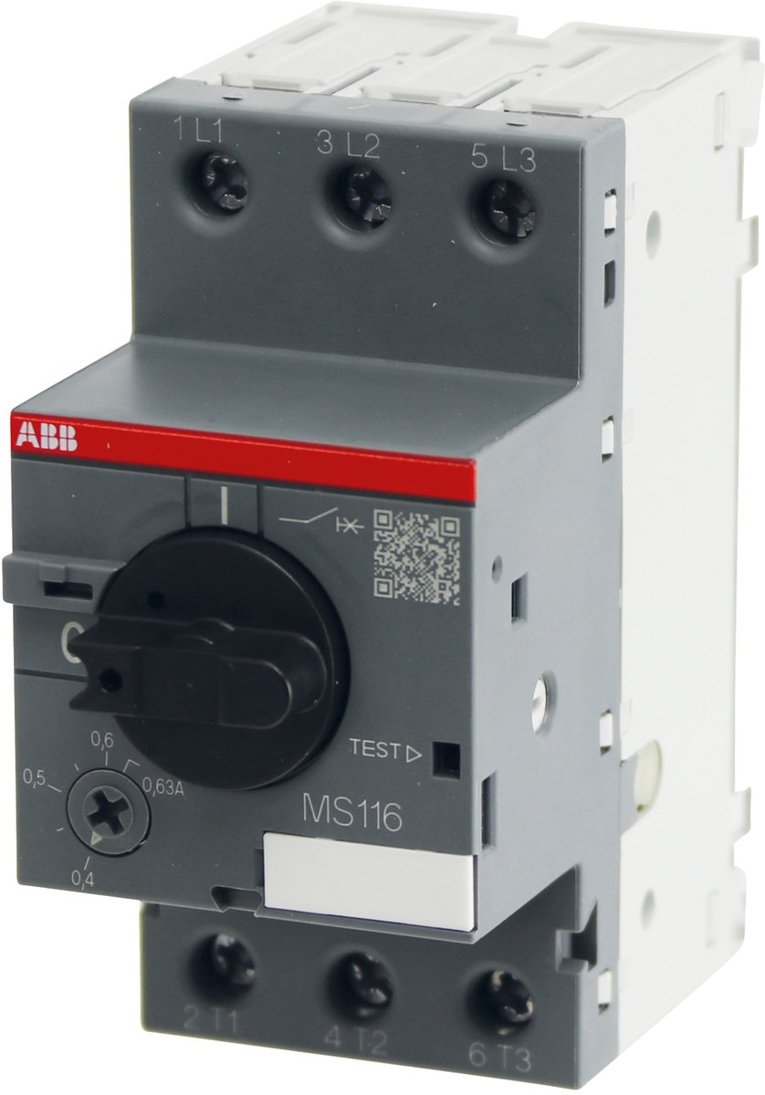 ABB 1SAM 250 000 R1004 MS 116-0,63 Motorskyddsbrytare justerbar 690 V/AC 0.63 A 1 st