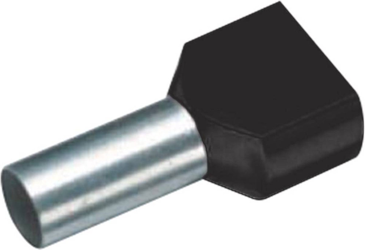 Vogt Verbindungstechnik 470408D Dubbla ändhylsor 1.5 mm² Delisolerad Svart 100 st