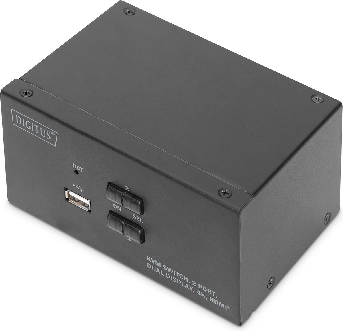 Digitus DS-12860 2+1 Port KVM-switch HDMI Fjärrkontroll, Tangentbord 3840 x 2160 Pixel