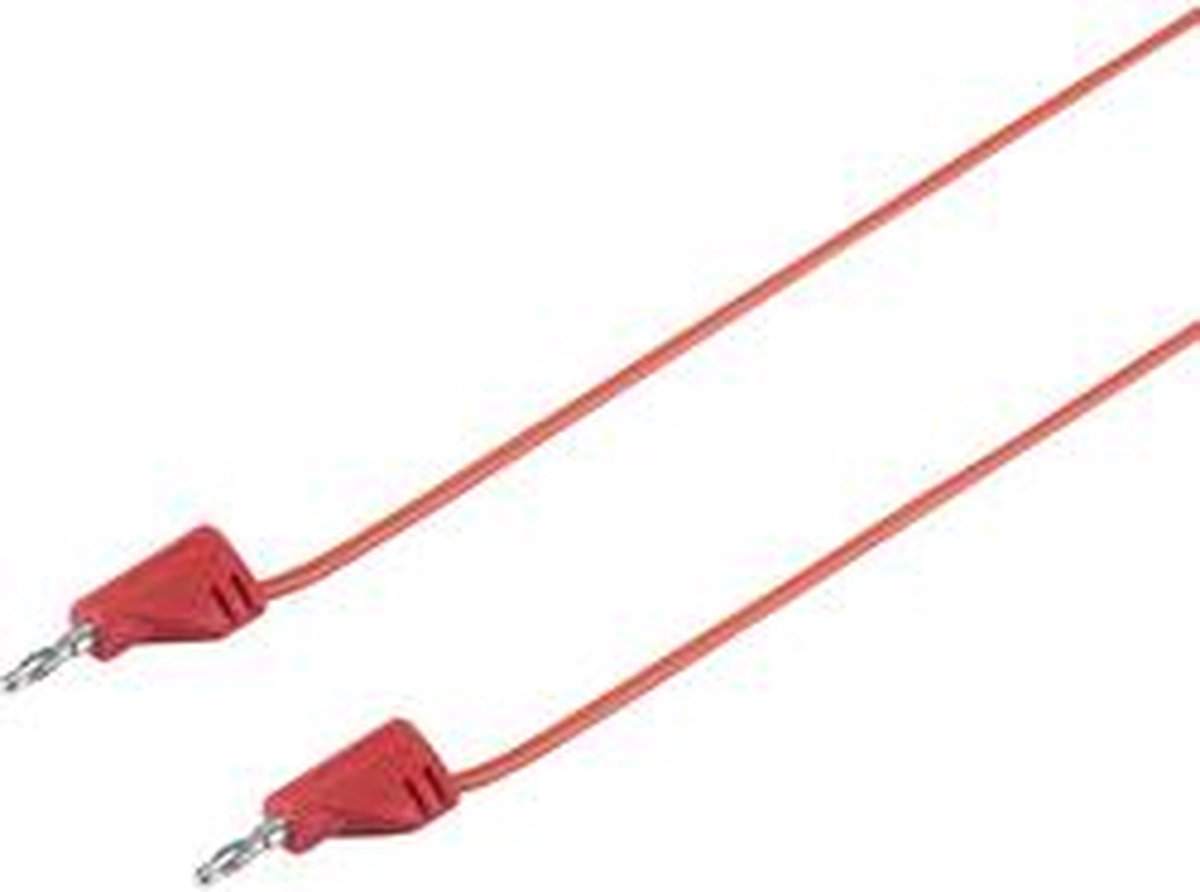VOLTCRAFT MSB-200 Mätledning Laminerade stickdon 2 mm Laminerade stickdon 2 mm 30.00 cm Röd 1 st