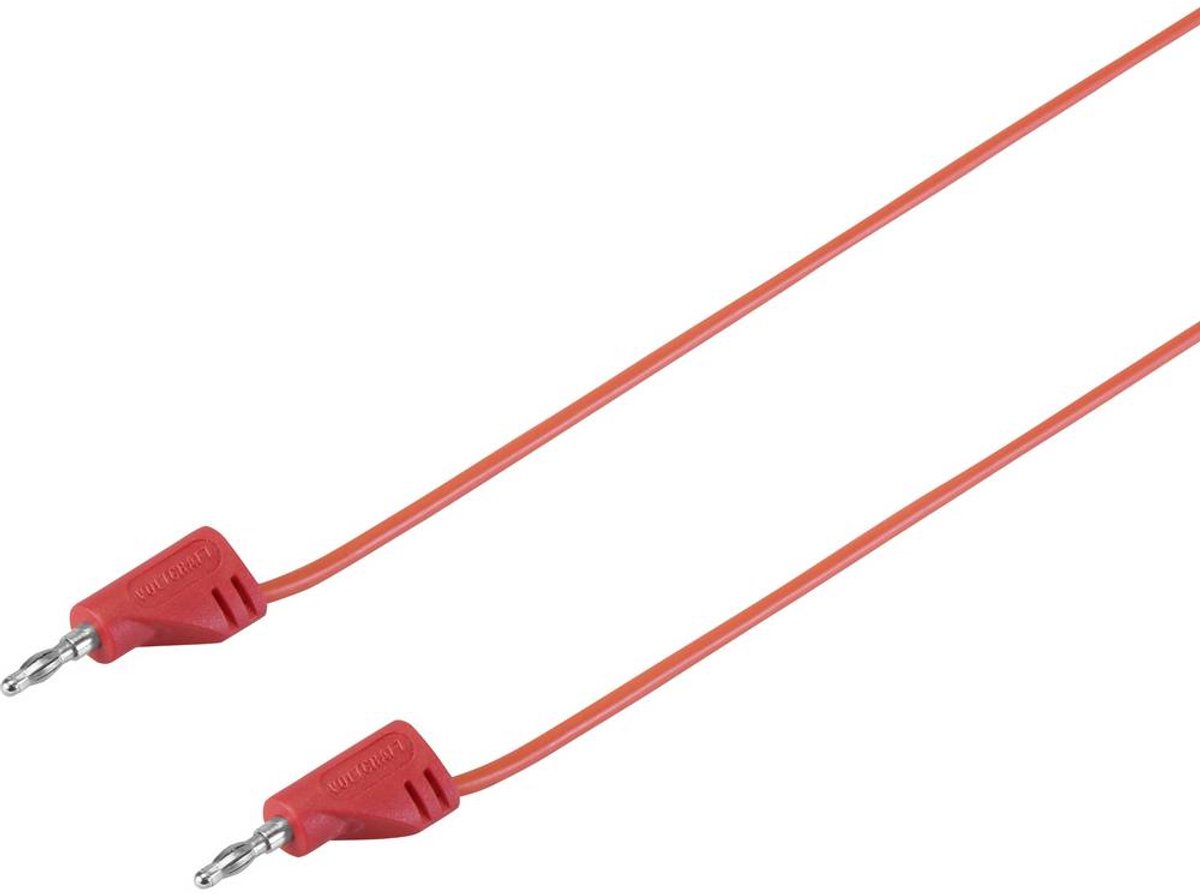 VOLTCRAFT MSB-200 Mätledning Laminerade stickdon 2 mm Laminerade stickdon 2 mm 0.60 m Röd 1 st