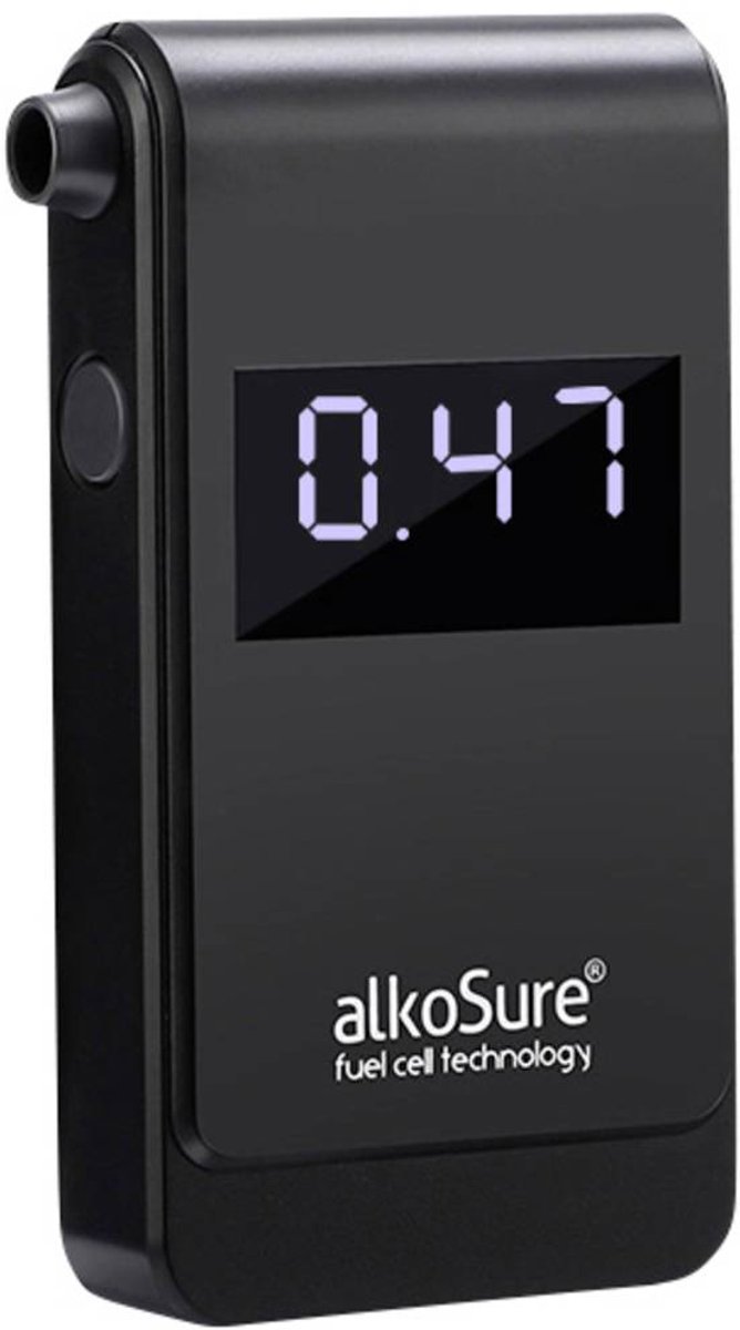 alkoSure Alkoholmätare Svart (matt) 0.00 till 4.00 ‰ inkl. Display, Separata enheter visningsbara