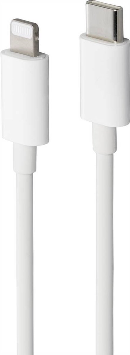 Basetech USB-kabel USB 2.0 USB-C®-kontakt, Apple Lightning kontakt 1.00 m Vit BT-2347613