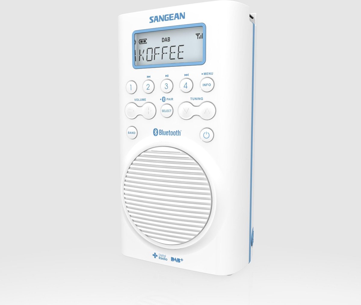 Sangean H205 Duschradio DAB+, FM Bluetooth Vattentät Vit