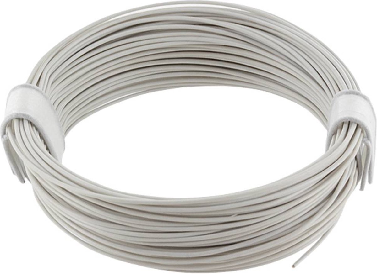 econ connect KL004WS10 Flätad kabel 1 x 0.04 mm² Vit 10 m