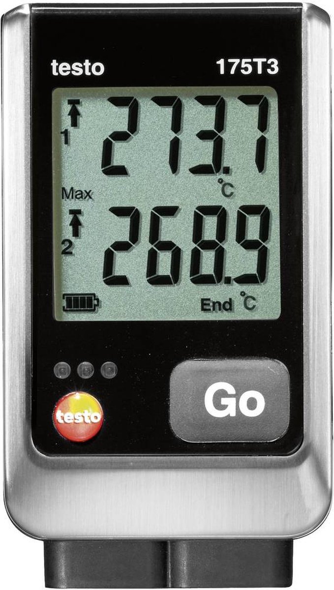 testo 175 T3 Temperatur-datalogger Uppmätt värde Temperatur -50 till +1000 °C