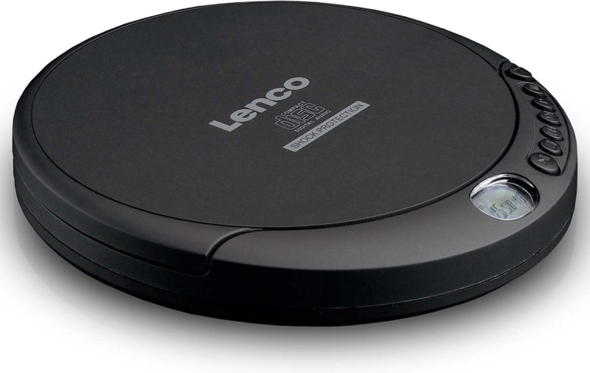 Lenco CD-200 Bärbar CD-spelare CD, CD-RW, MP3 Batteri-laddningsfunktion Svart