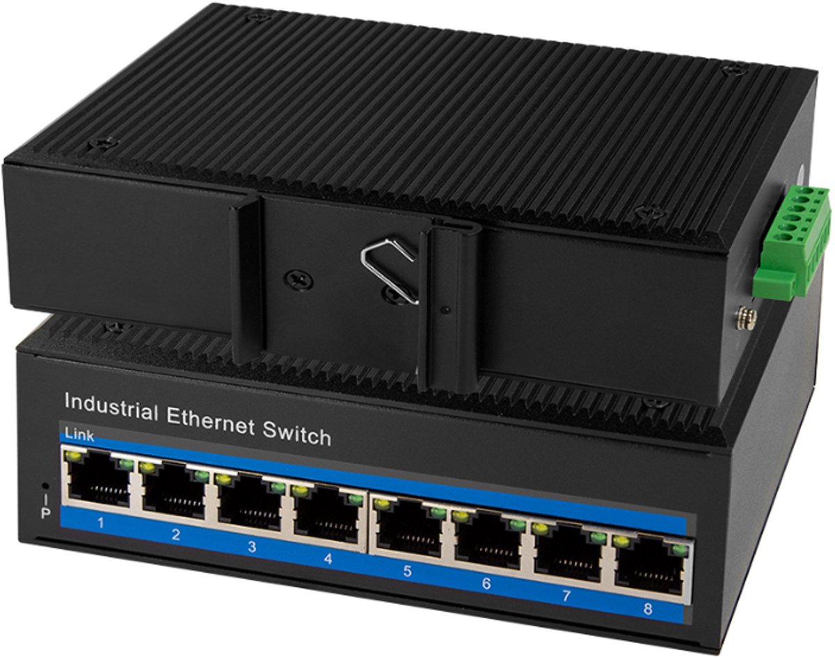 LogiLink NS203 NS203 Industrial Ethernet Switch 8 Port 10 / 100 / 1000 MBit/s PoE-funktion