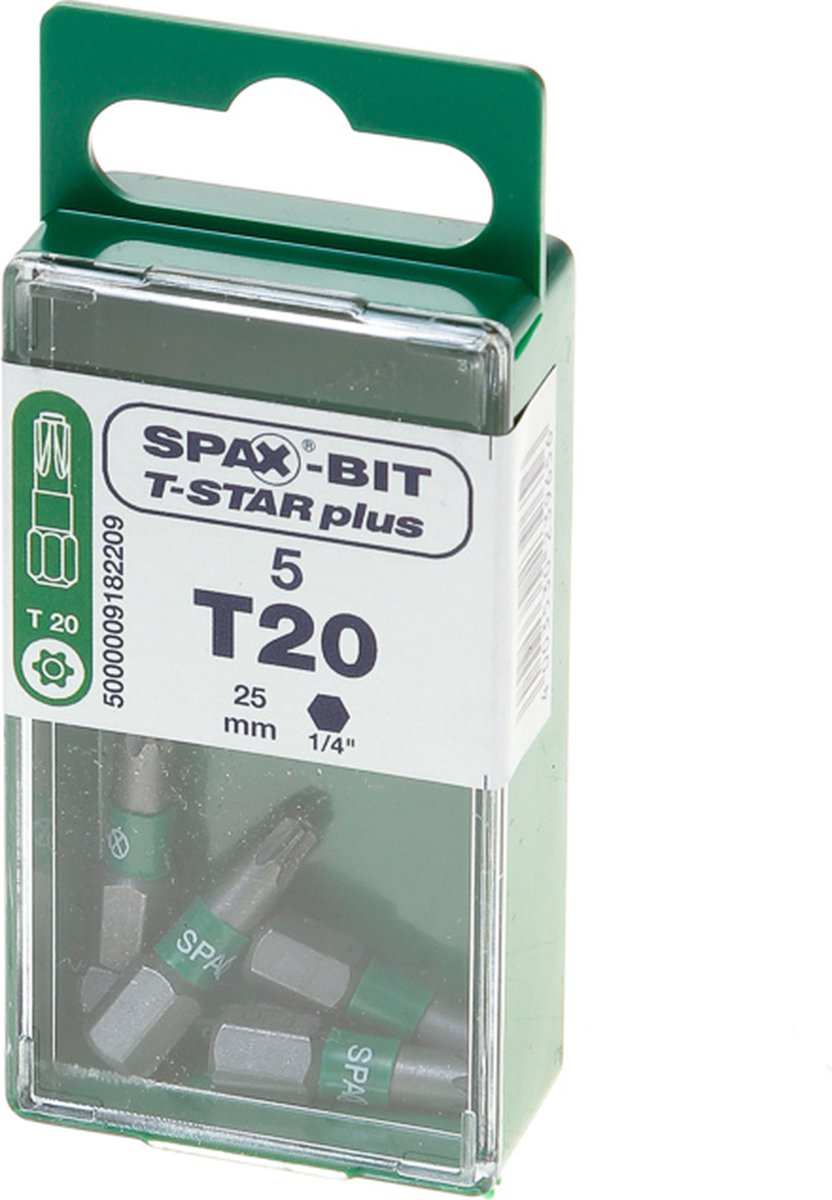 SPAX 5000009193209 TX-bits Drivning: 1/4 Output: T-STAR plus TX 20 50 mm