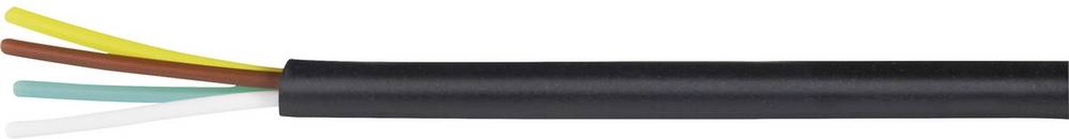 Kash 70I127 Telefonkabel LiYY 4 x 0.04 mm² + 4 x 0.04 mm² Svart 20 m