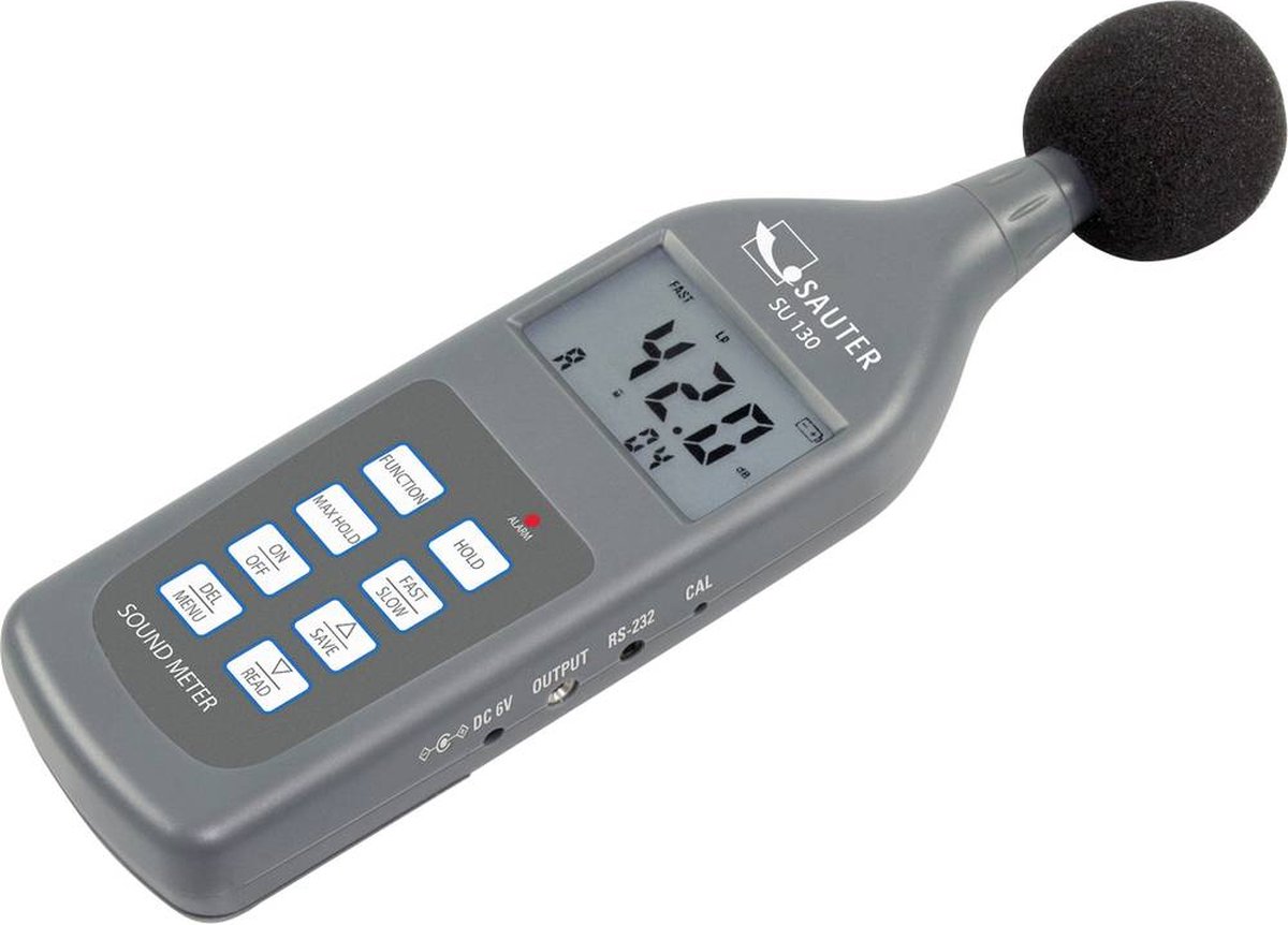Sauter Ljudnivåmätare Datalogger SU 130 30 - 130 dB 20 Hz - 12500 Hz RS232