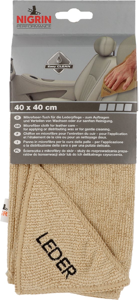 NIGRIN 71115 Leder Mikrofiberduk 1 st (L x B) 40 cm x 40 cm