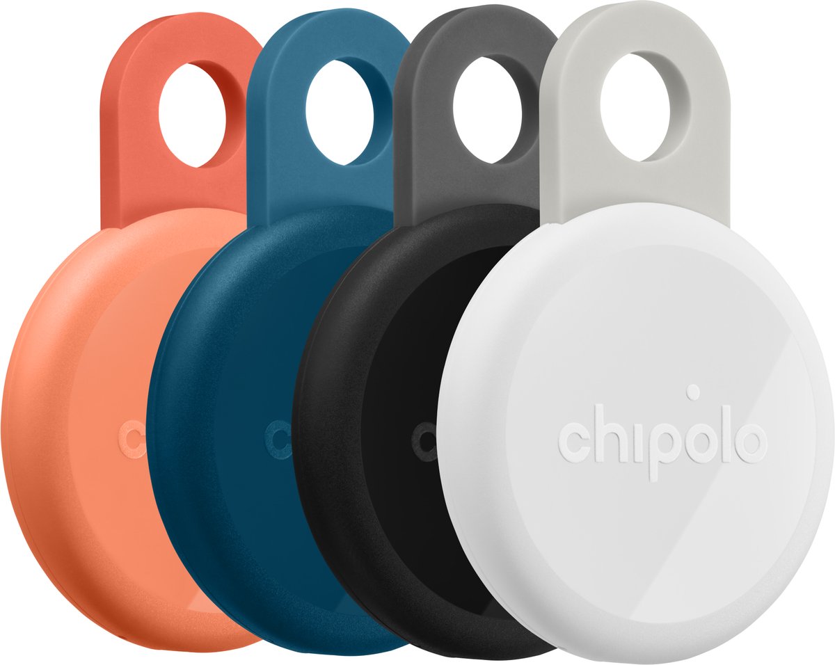 Chipolo LOOP 4 Pack Bluetooth-tracker Kol, Krita, Marin, Korall