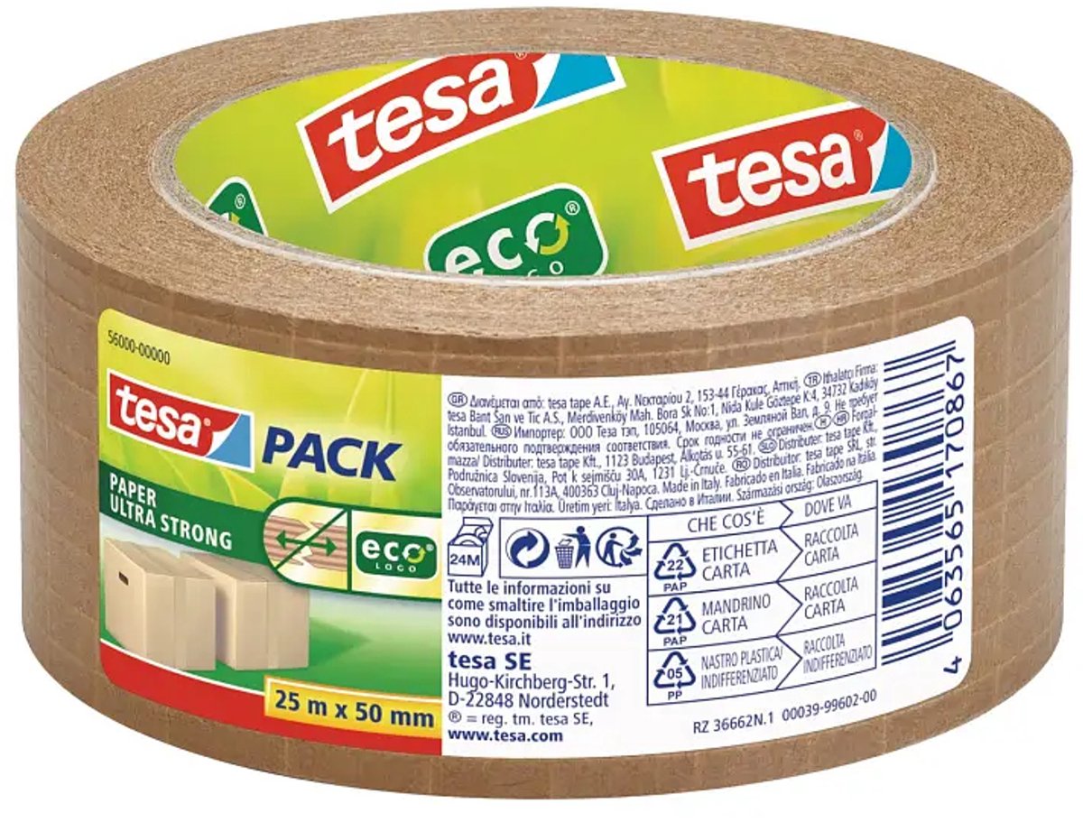 tesa PAPER ULTRA STRONG 56000-00000-00 Packtejp Brun (L x B) 25 mm x 50 mm 1 st