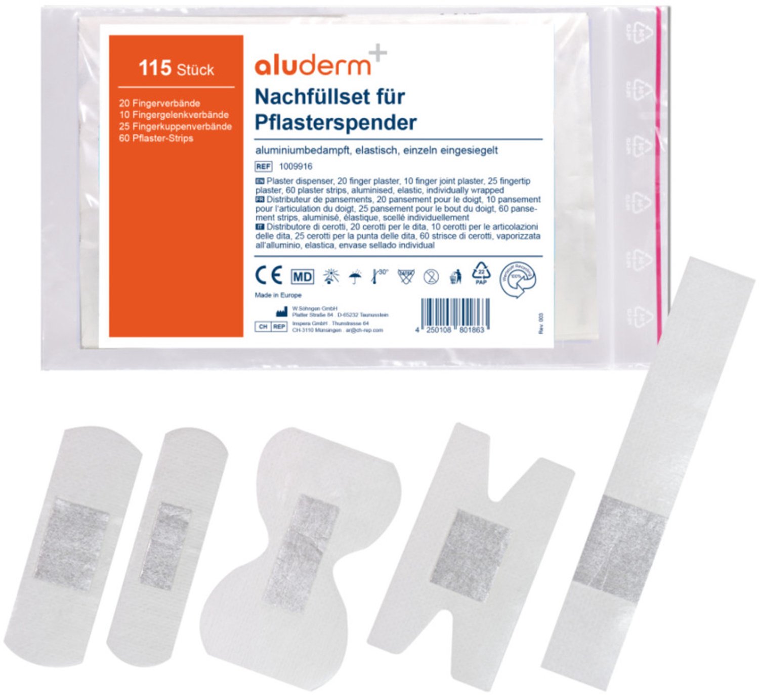 Söhngen 1009916 Påfyllningsset för plåsterdispenser