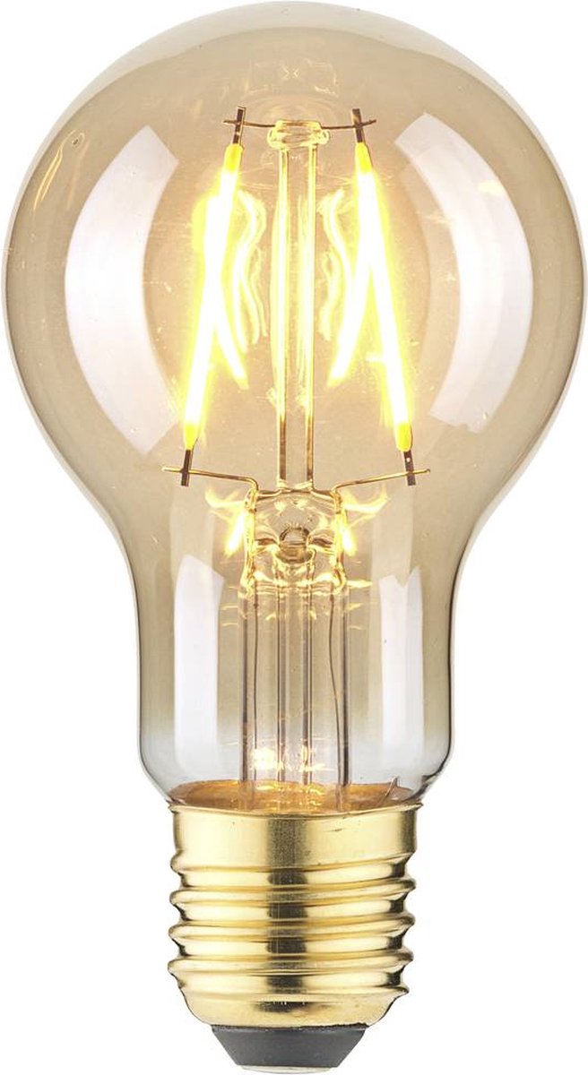 LightMe LM85055 LED-lamp E27 Päronform 2.5 W Bernstein (Ø x H) 60 mm x 108 mm Filament 1 st