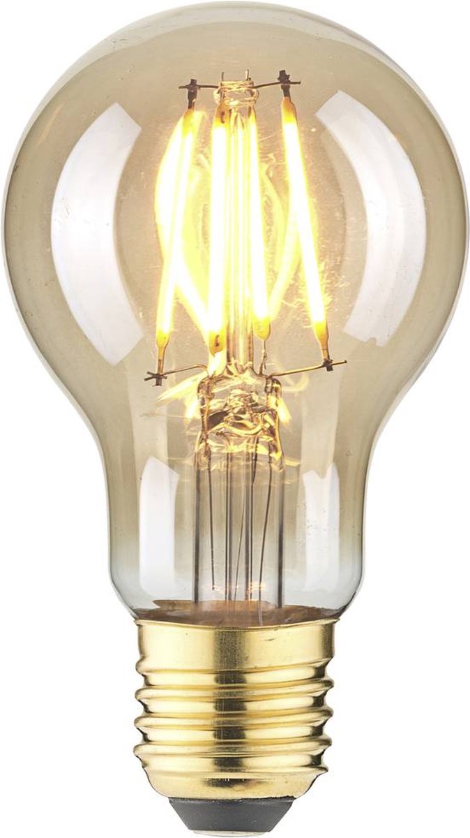 LightMe LM85056 LED-lamp E27 Päronform 4.5 W Bernstein (Ø x H) 60 mm x 108 mm Filament 1 st