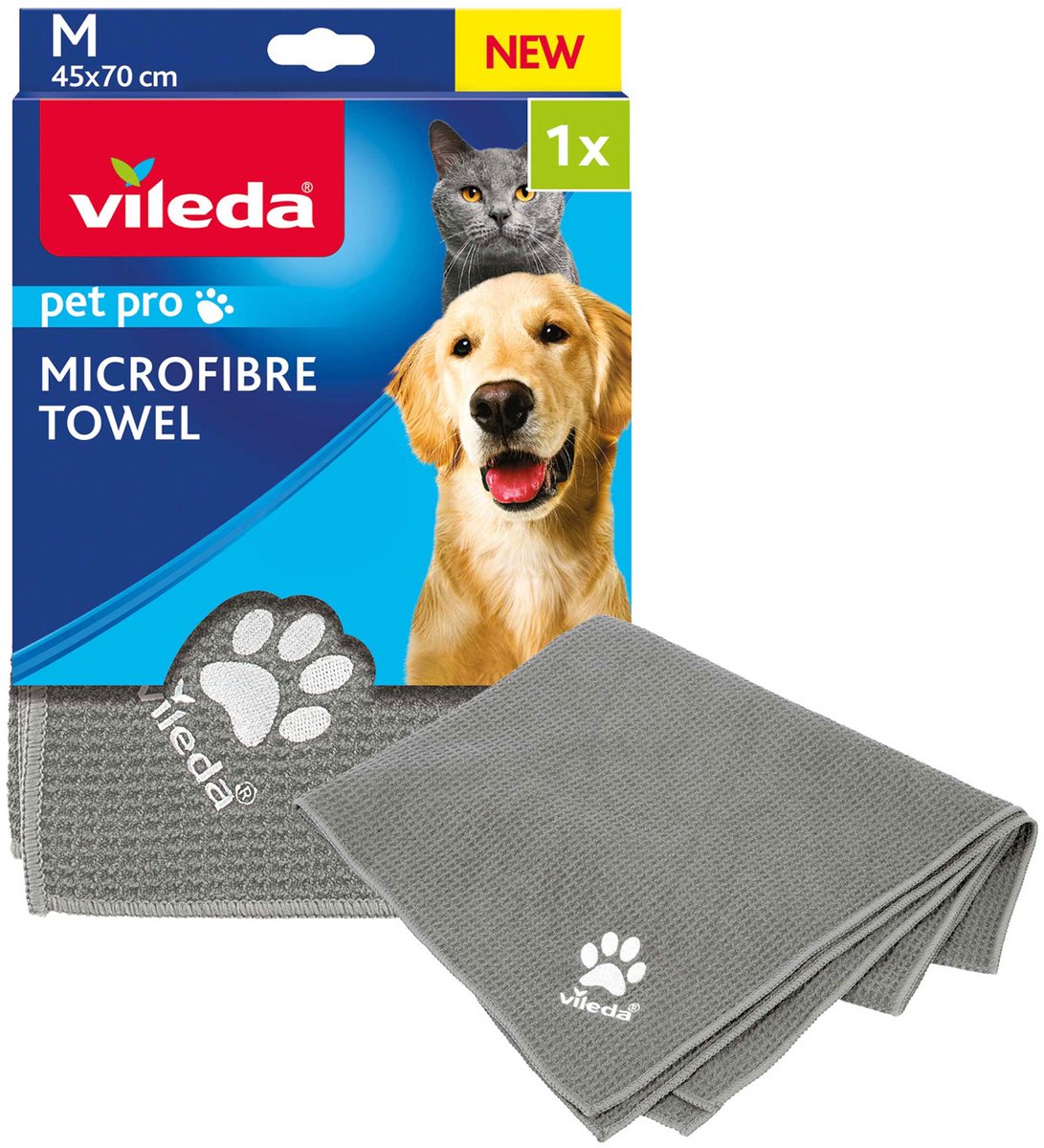 Vileda Pet Pro Microfibre Towel M Djurhandduk Storlek M 1 st