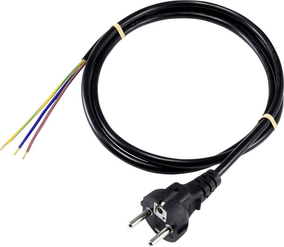 Sygonix SY-5178372 Anslutningskabel Ström Svart 5 m
