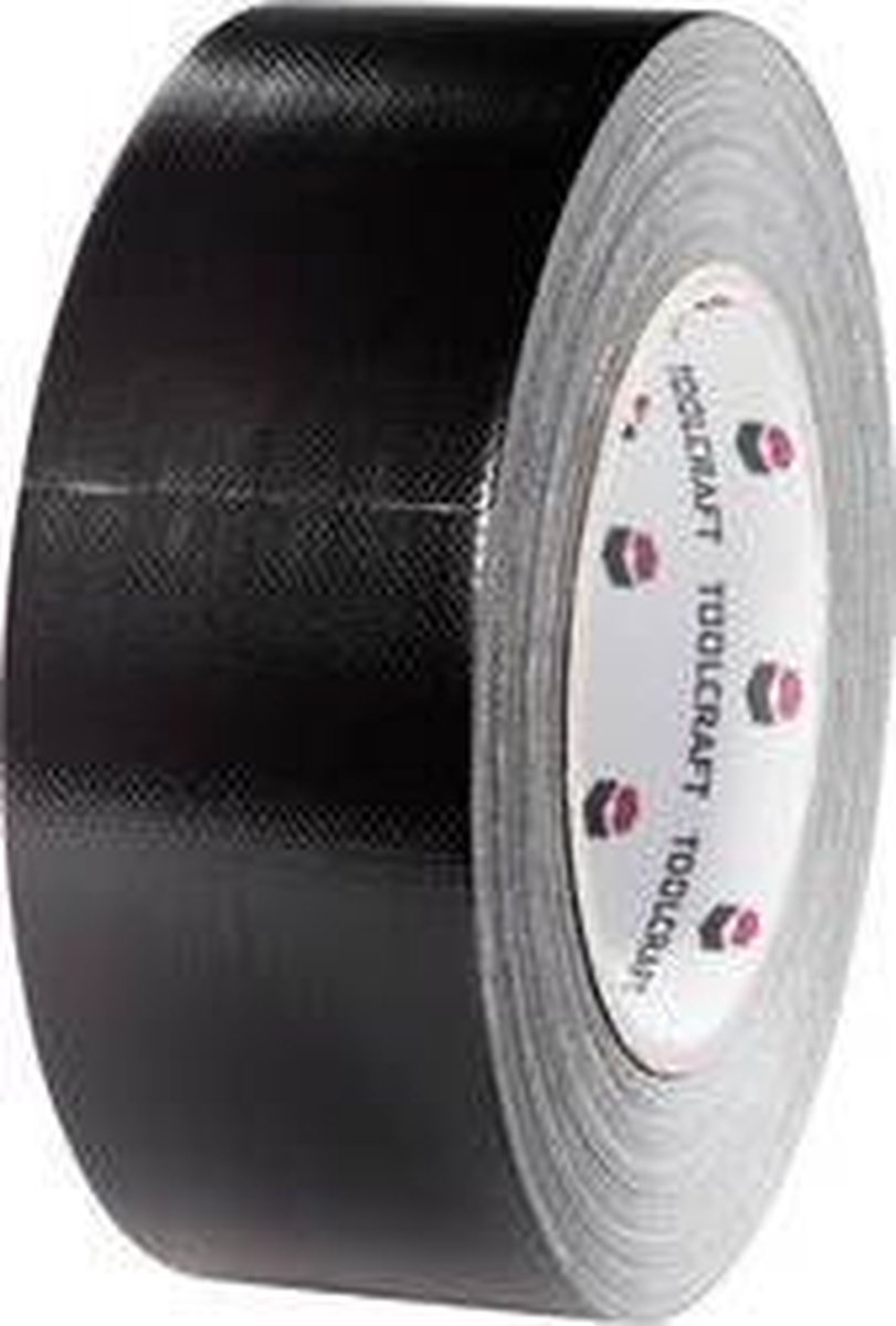 TOOLCRAFT 54B48L20SC 54B48L20SC Tygtejp Gaffer Svart (L x B) 20 m x 48 mm 1 st